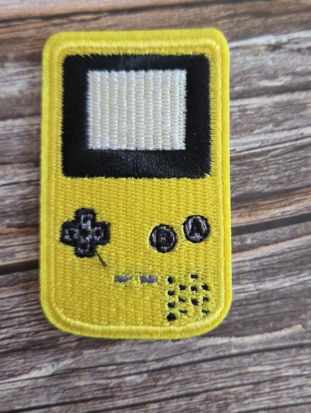 Yellow Old School Retro Gameboy Nintendo 90'S Vintage Iron on Patch